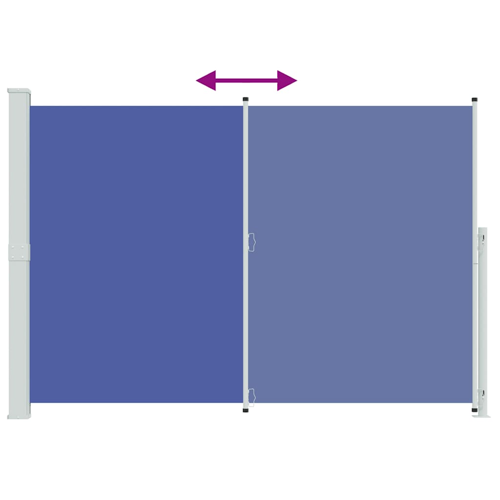 Tenda Laterale Retrattile per Patio 200x300 cm Blu
