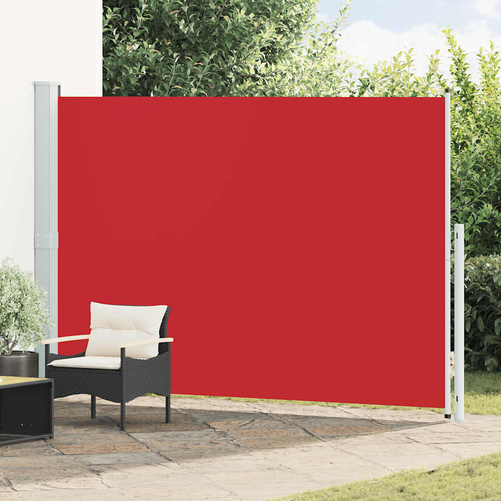 Tenda Laterale Retrattile per Patio 200x300 cm Rossa