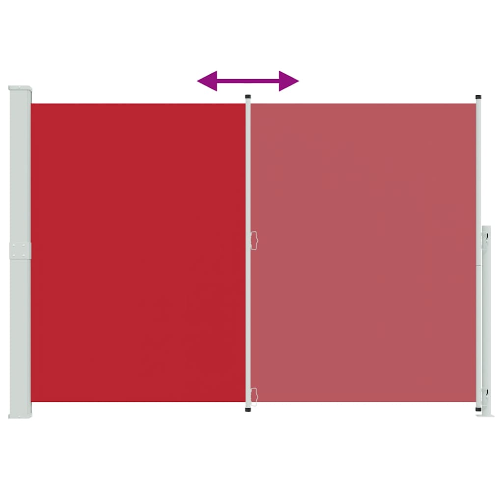 Tenda Laterale Retrattile per Patio 200x300 cm Rossa