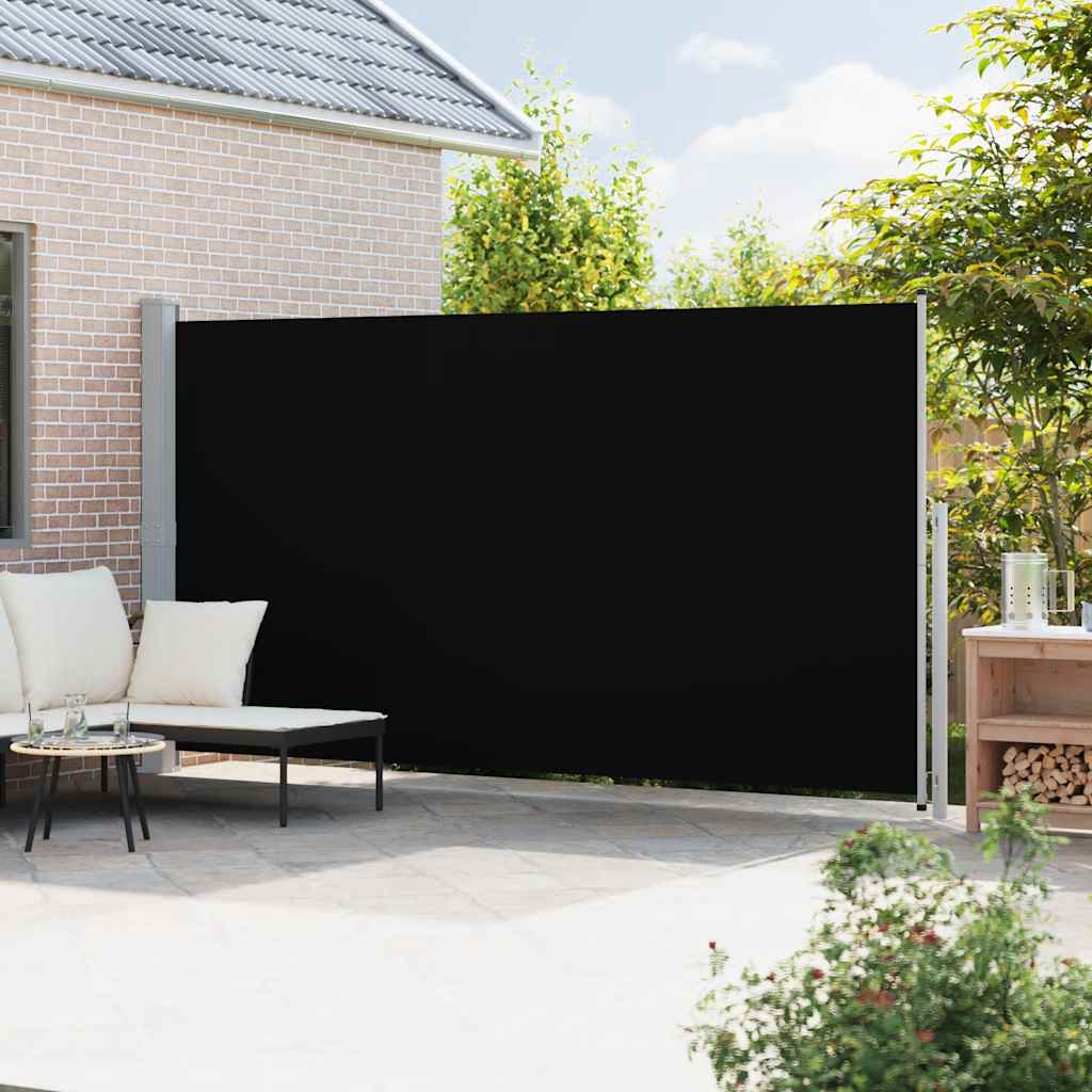 Tenda Laterale Retrattile per Patio 200x514 cm Nera