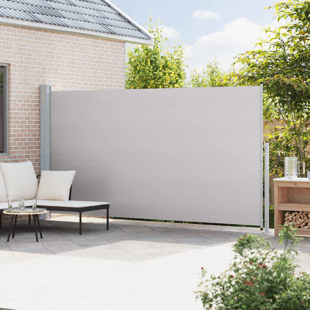 Tenda Laterale Retrattile per Patio 200x514 cm Grigia
