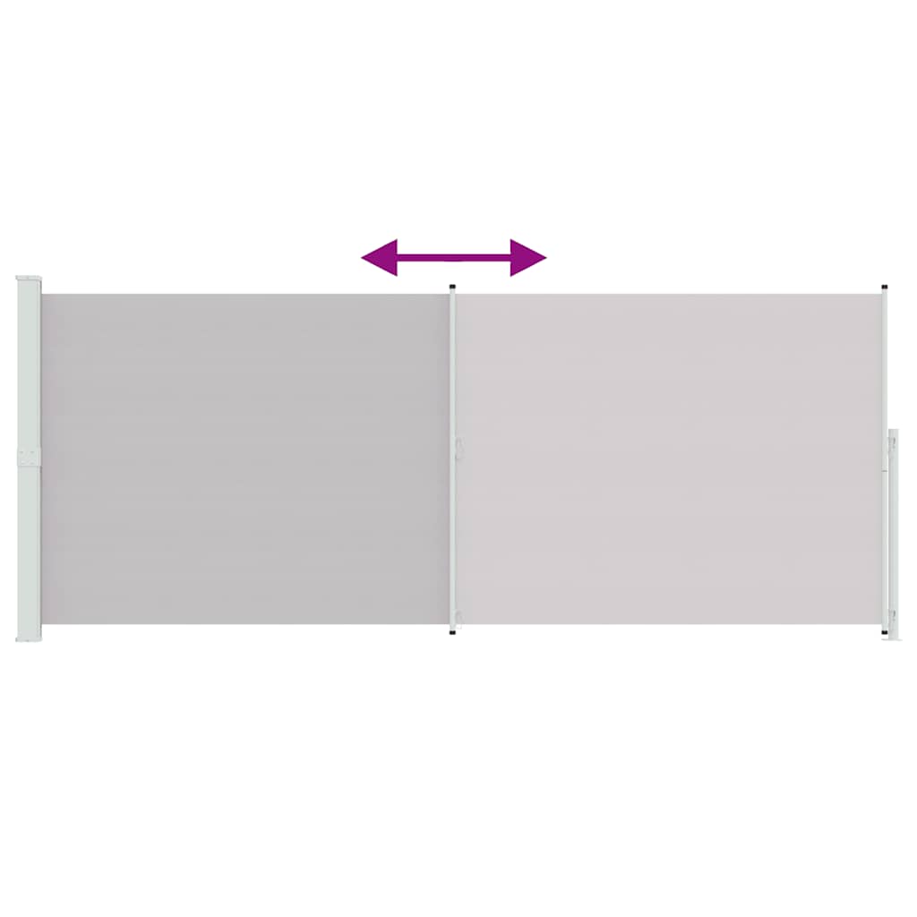 Tenda Laterale Retrattile per Patio 200x514 cm Grigia