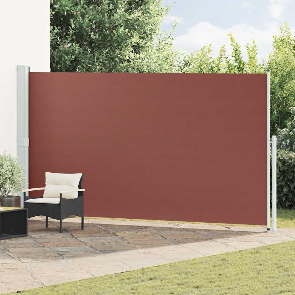 Tenda Laterale Retrattile per Patio 200x500 cm Marrone
