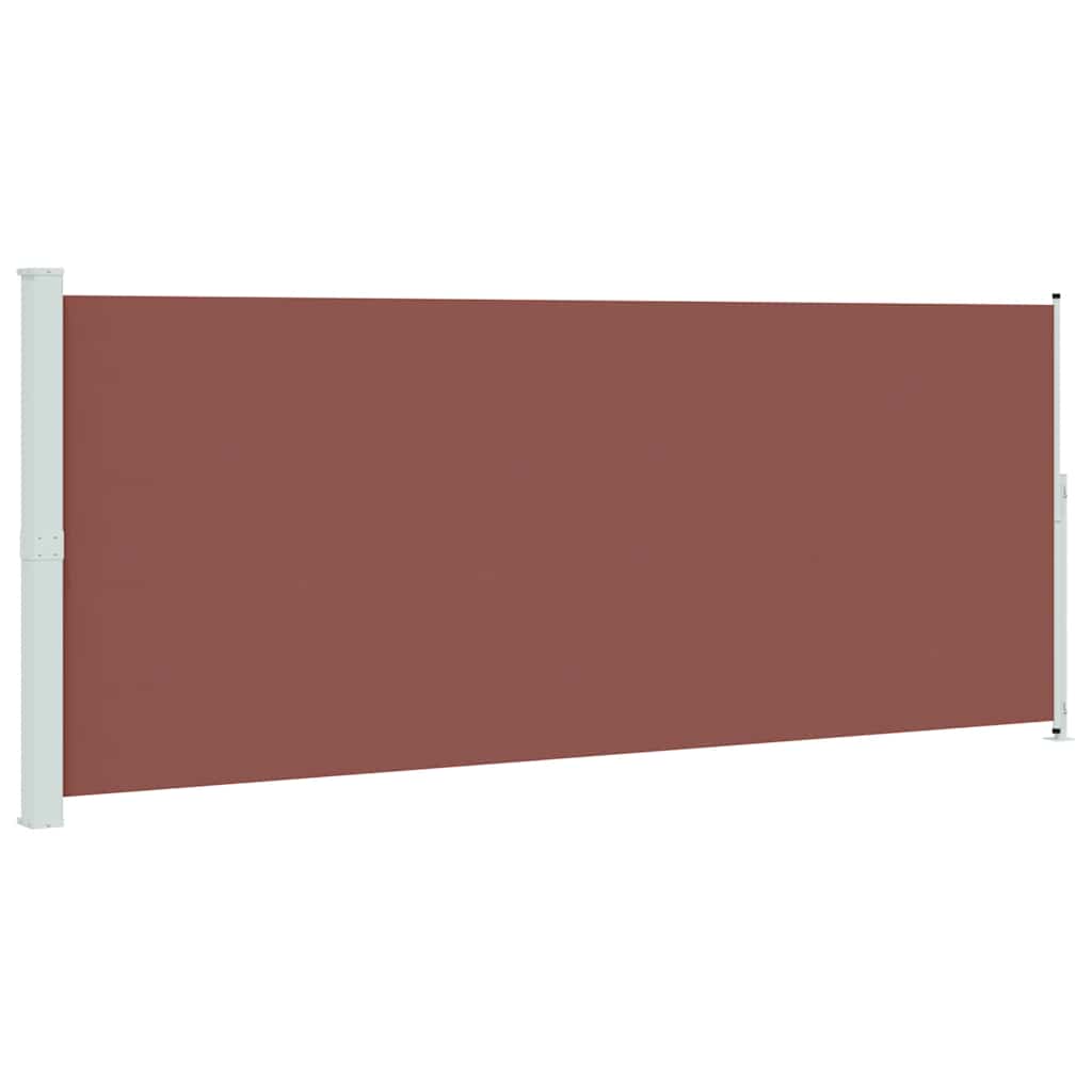 Tenda Laterale Retrattile per Patio 200x500 cm Marrone