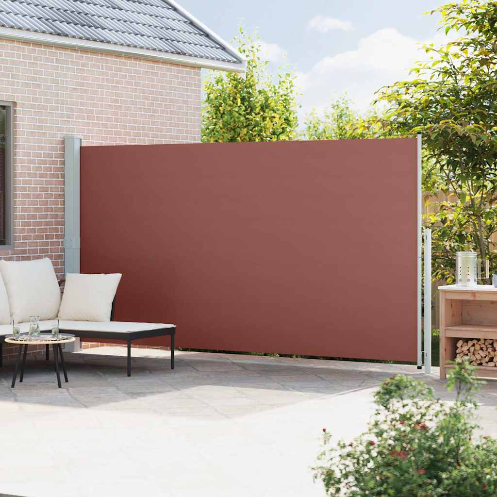 Tenda Laterale Retrattile per Patio 200x500 cm Marrone