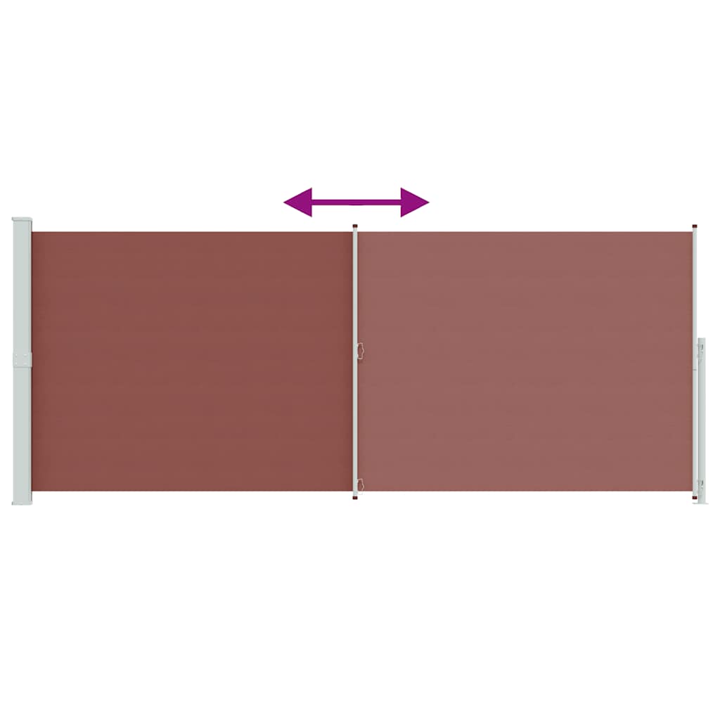 Tenda Laterale Retrattile per Patio 200x500 cm Marrone