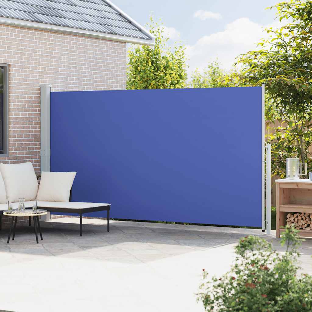 Tenda Laterale Retrattile per Patio 200x500 cm Blu