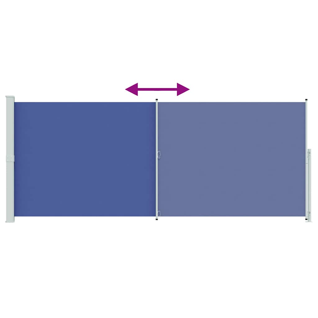 Tenda Laterale Retrattile per Patio 200x500 cm Blu
