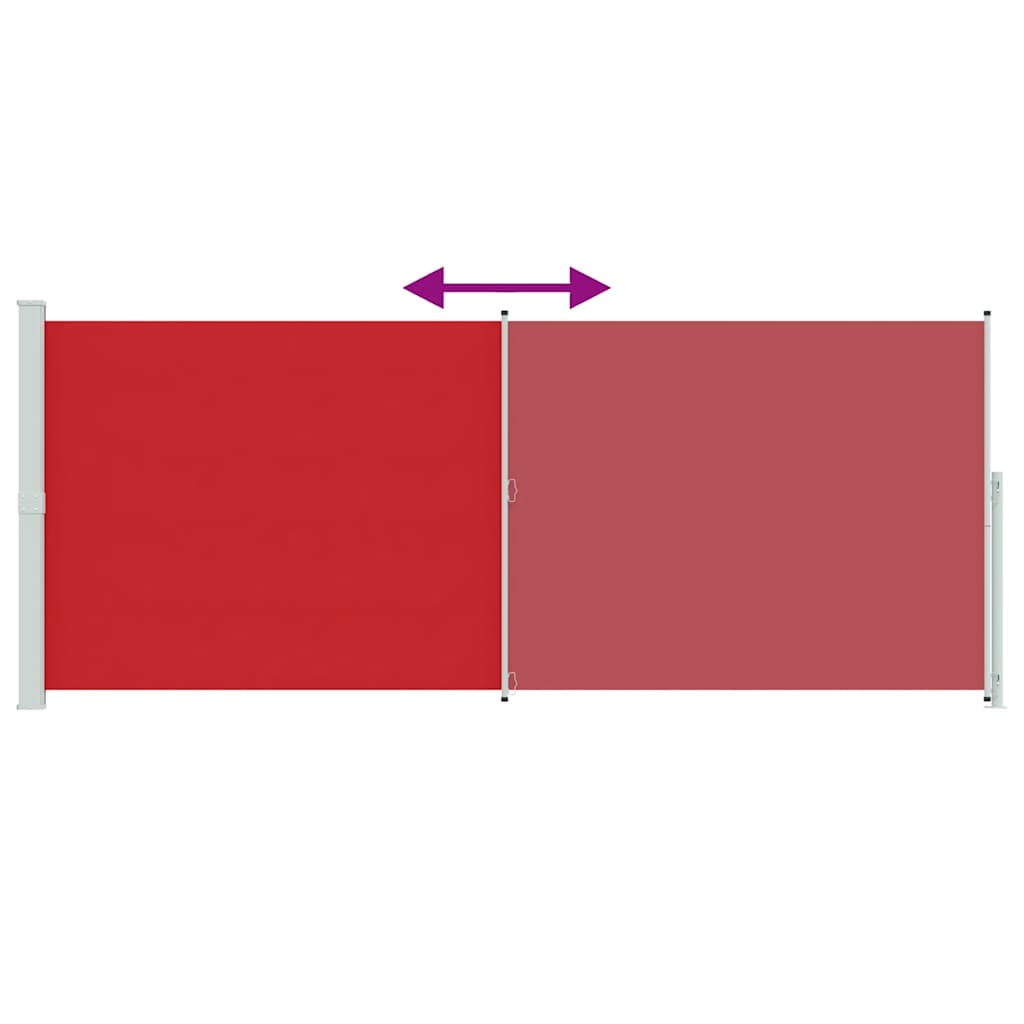 Tenda Laterale Retrattile per Patio 200x500 cm Rossa