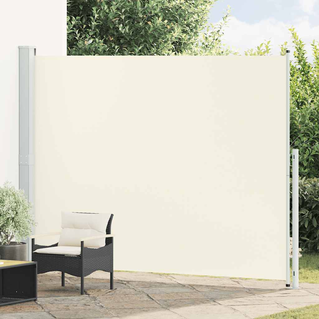 Tenda Laterale Retrattile per Patio 220x314 cm Crema