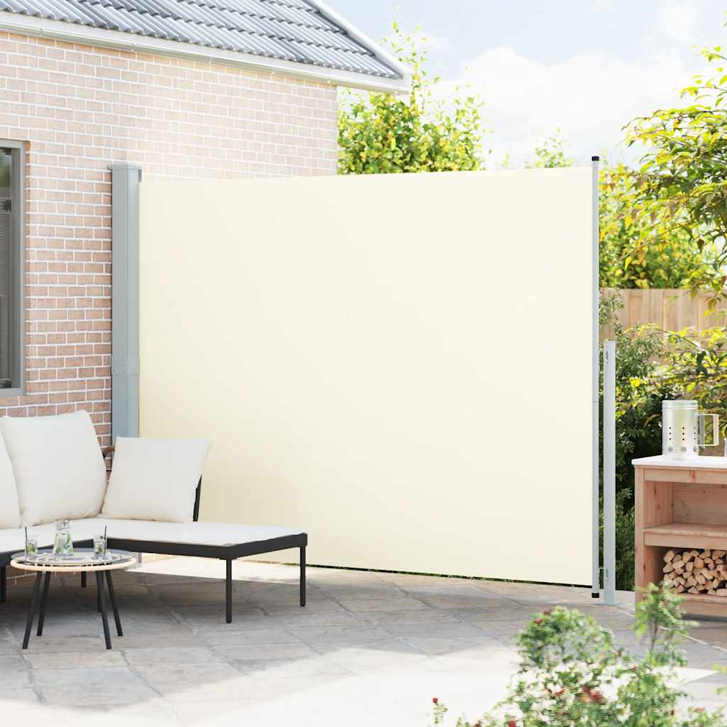 Tenda Laterale Retrattile per Patio 220x314 cm Crema
