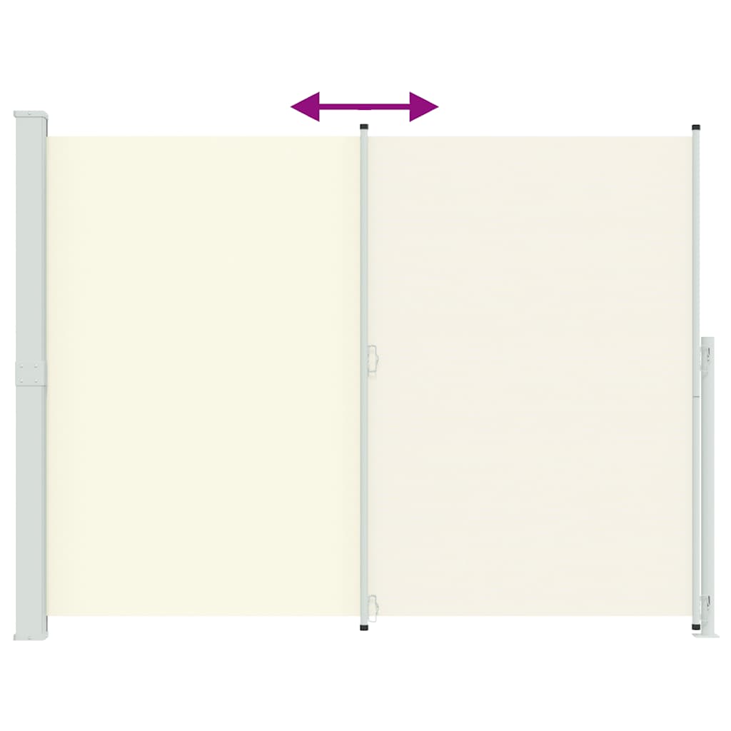 Tenda Laterale Retrattile per Patio 220x314 cm Crema