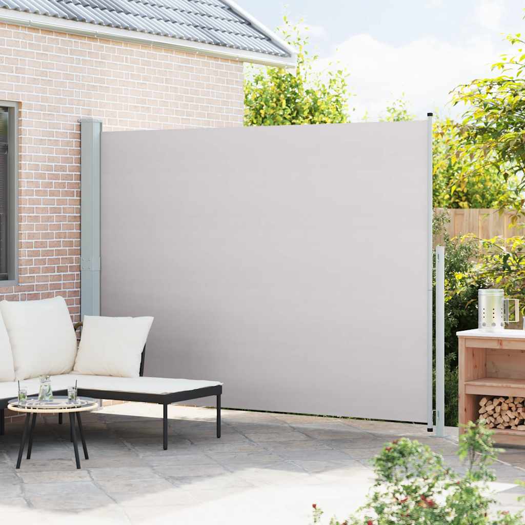 Tenda Laterale Retrattile per Patio 220x314 cm Grigia