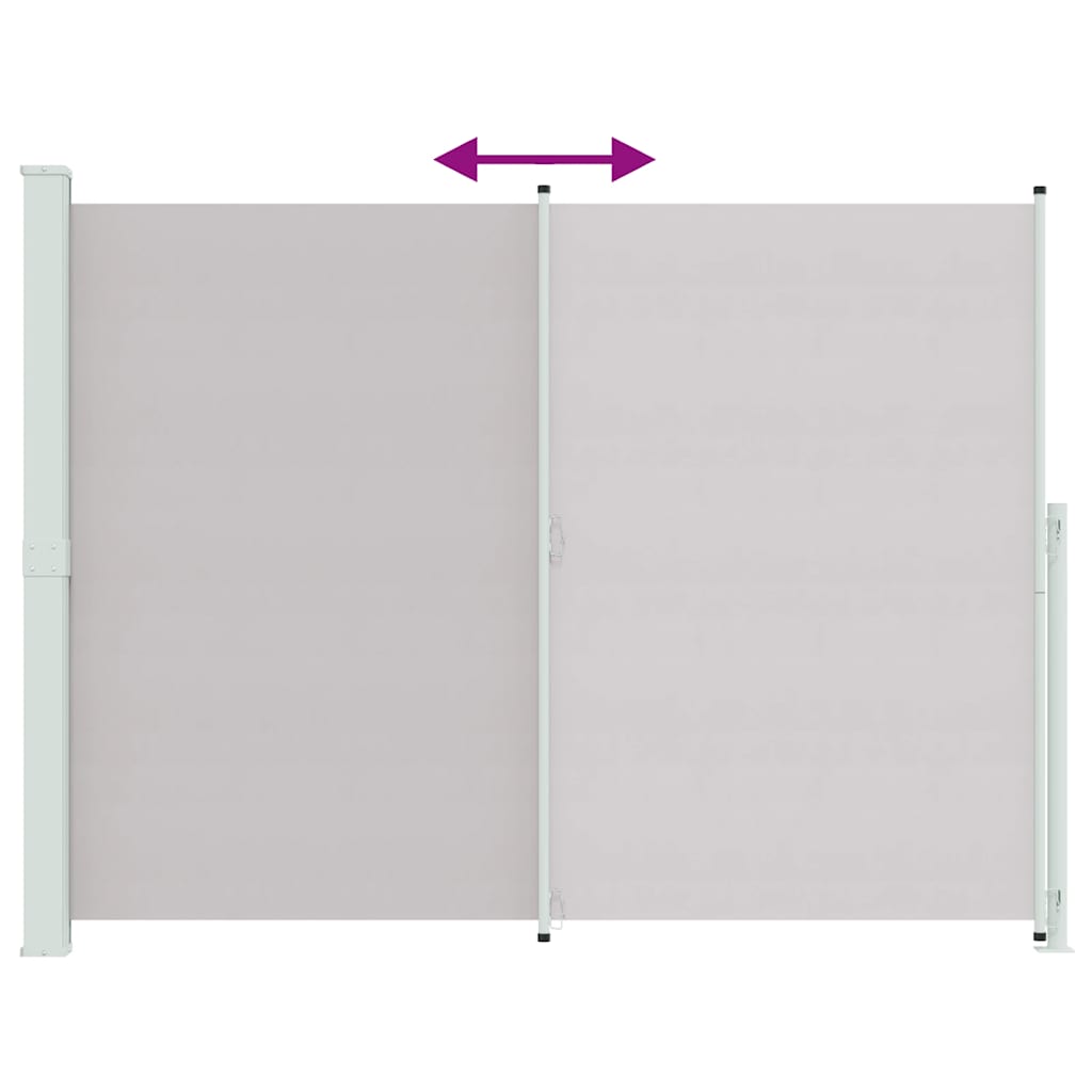 Tenda Laterale Retrattile per Patio 220x314 cm Grigia