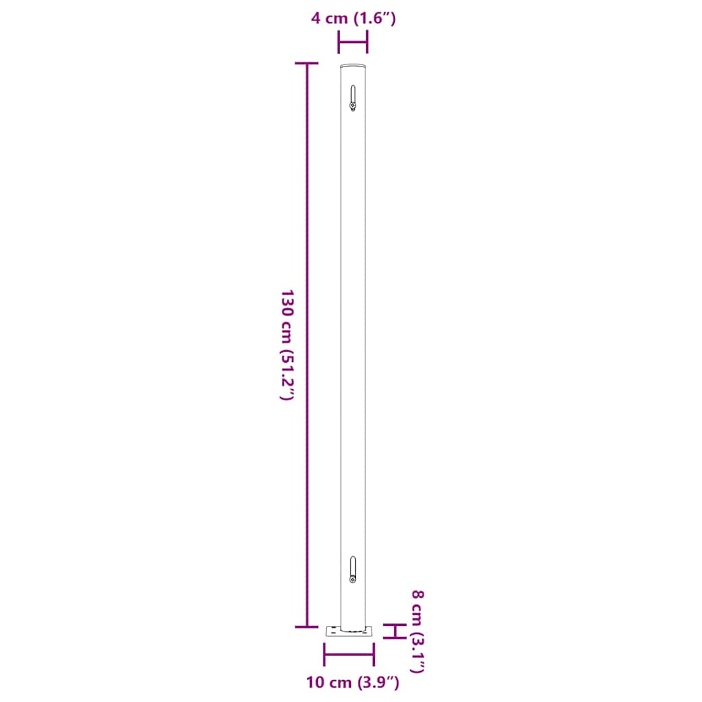 Tenda Laterale Retrattile per Patio 220x314 cm Grigia