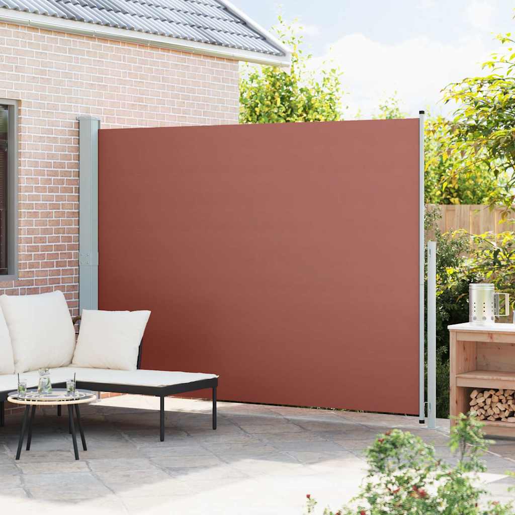 Tenda Laterale Retrattile per Patio 220x300 cm Marrone