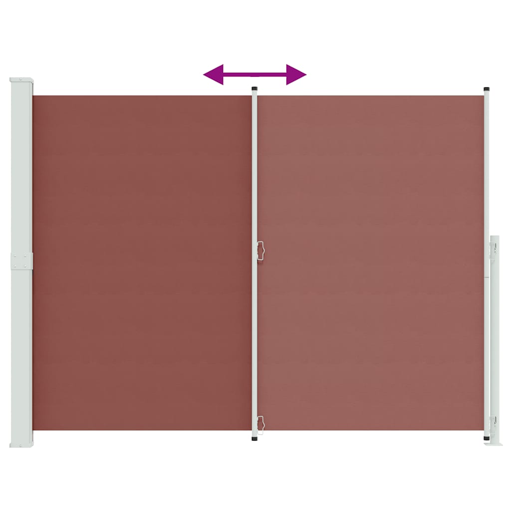Tenda Laterale Retrattile per Patio 220x300 cm Marrone
