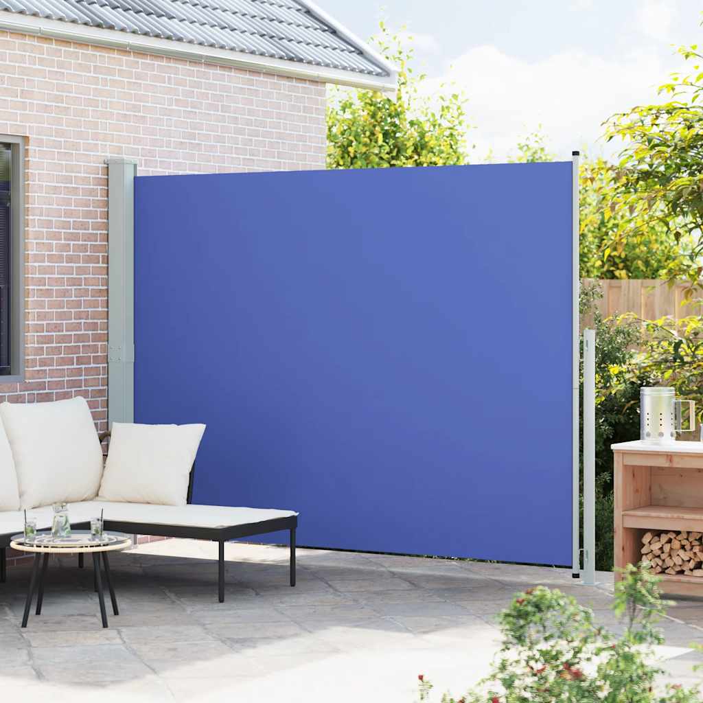 Tenda Laterale Retrattile per Patio 220x314 cm Blu