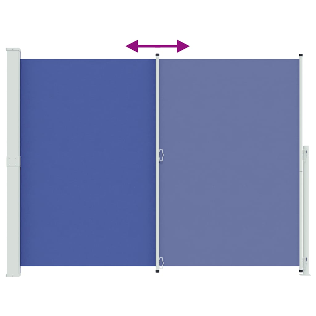 Tenda Laterale Retrattile per Patio 220x314 cm Blu