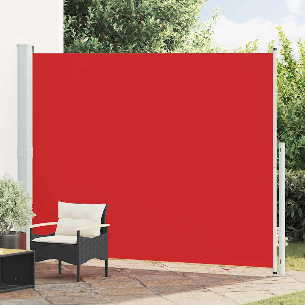 Tenda Laterale Retrattile per Patio 220x300 cm Rossa