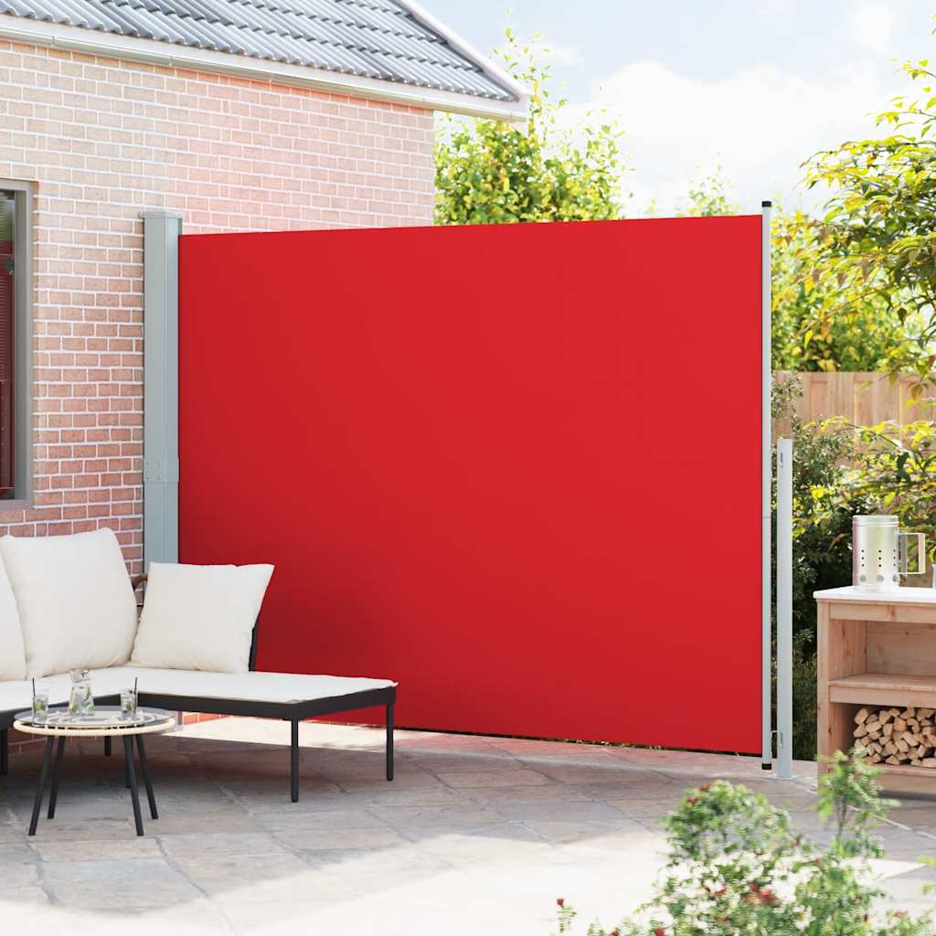 Tenda Laterale Retrattile per Patio 220x300 cm Rossa
