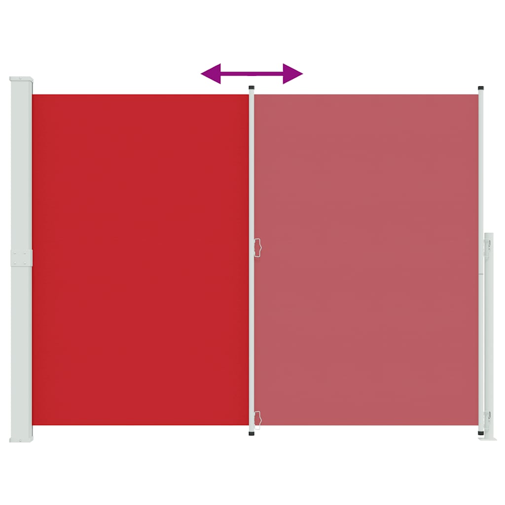 Tenda Laterale Retrattile per Patio 220x300 cm Rossa