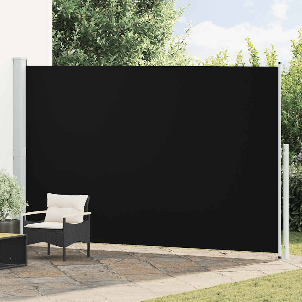Tenda Laterale Retrattile per Patio 220x514 cm Nera