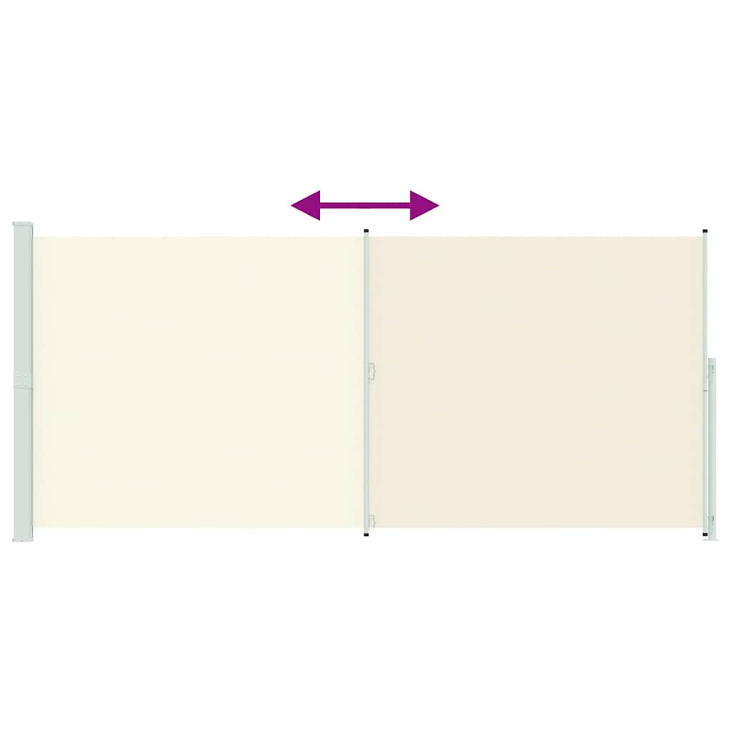 Tenda Laterale Retrattile per Patio 220x514 cm Crema