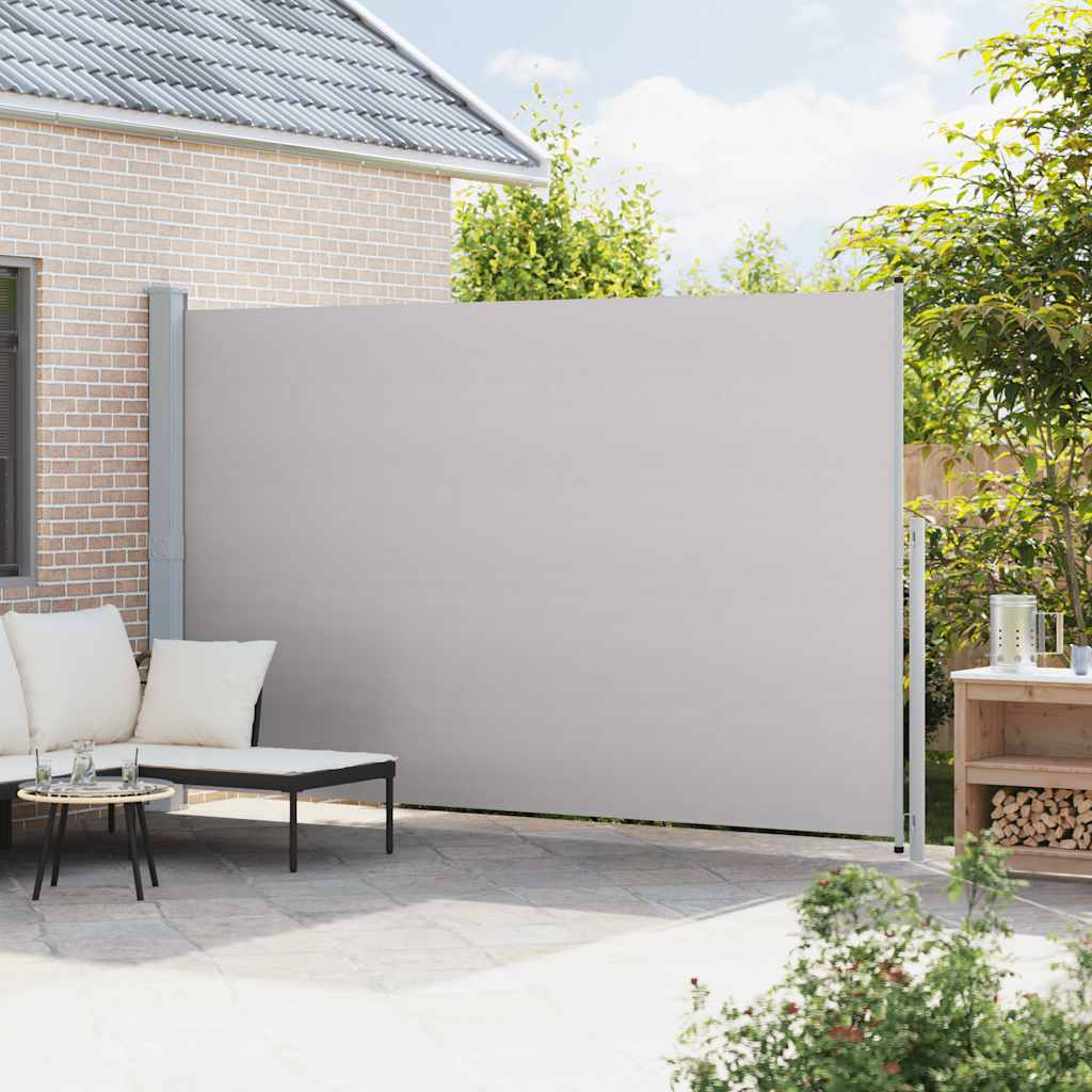 Tenda Laterale Retrattile per Patio 220x514 cm Grigia