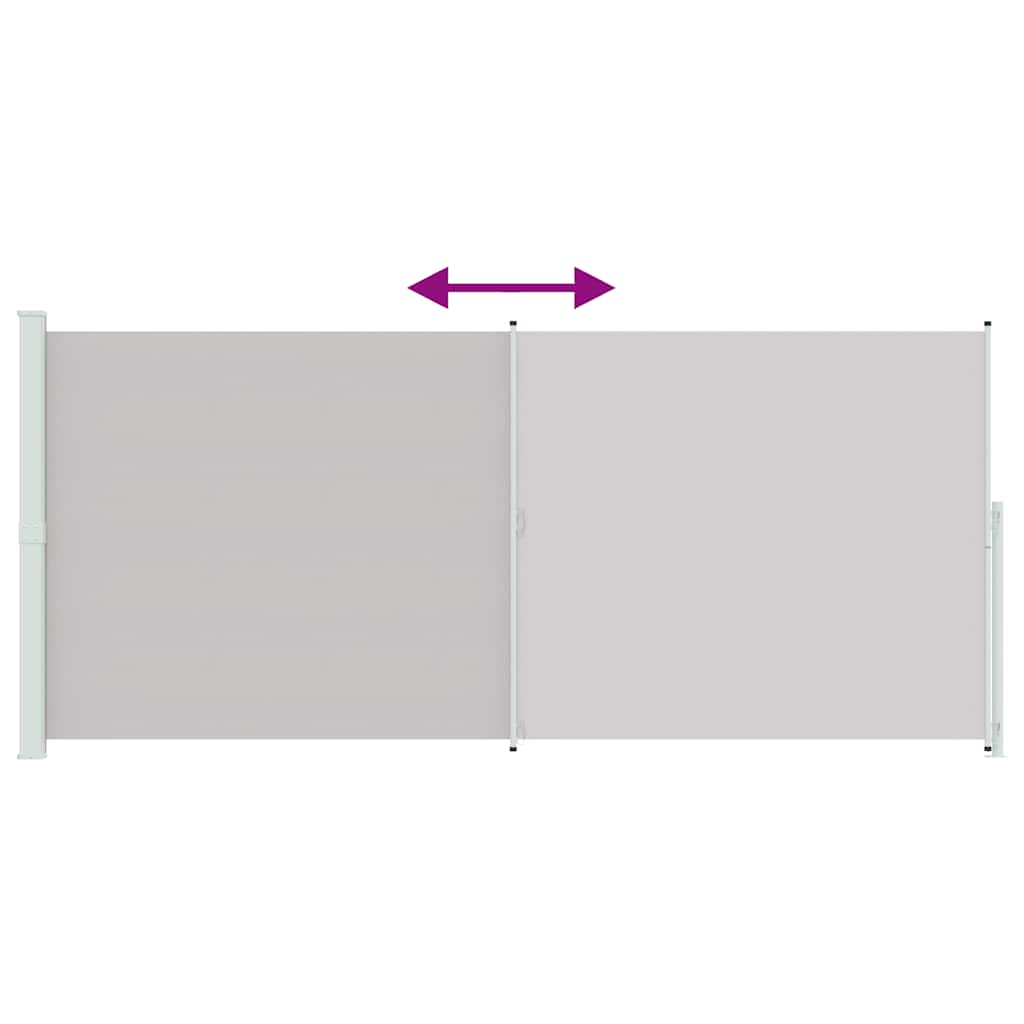 Tenda Laterale Retrattile per Patio 220x514 cm Grigia