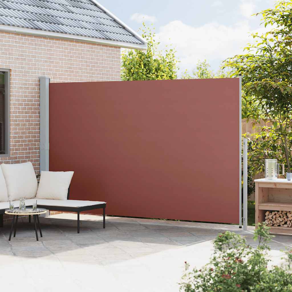 Tenda Laterale Retrattile per Patio 220x514 cm Marrone