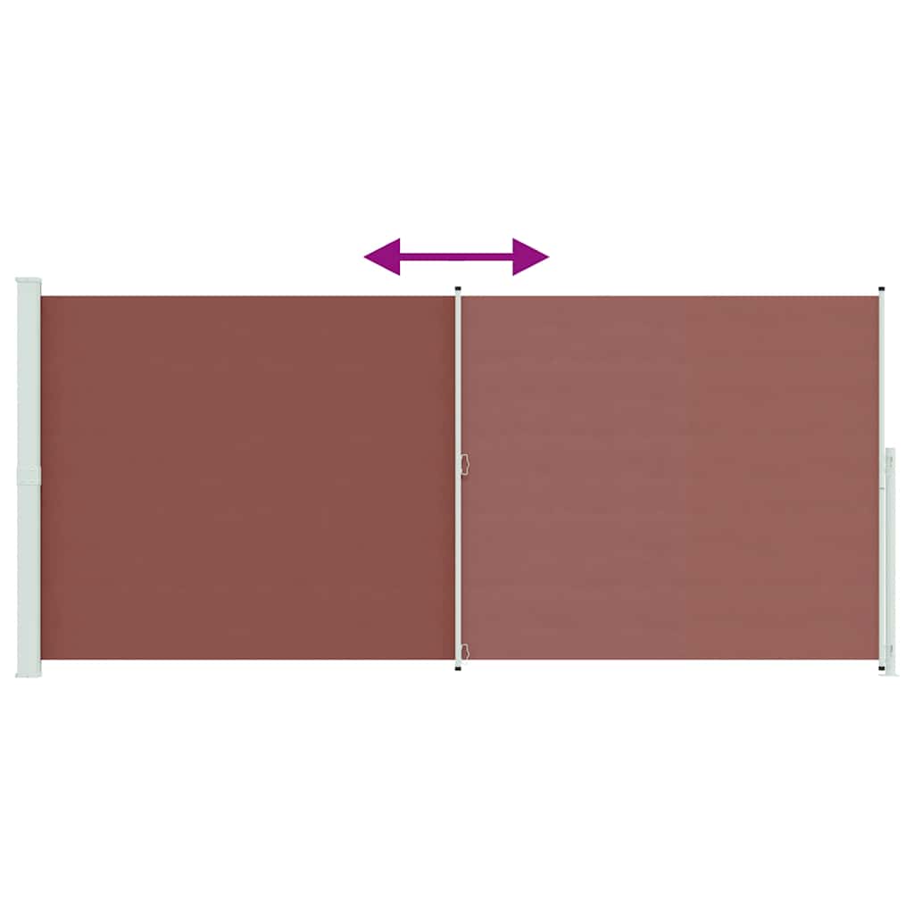 Tenda Laterale Retrattile per Patio 220x514 cm Marrone