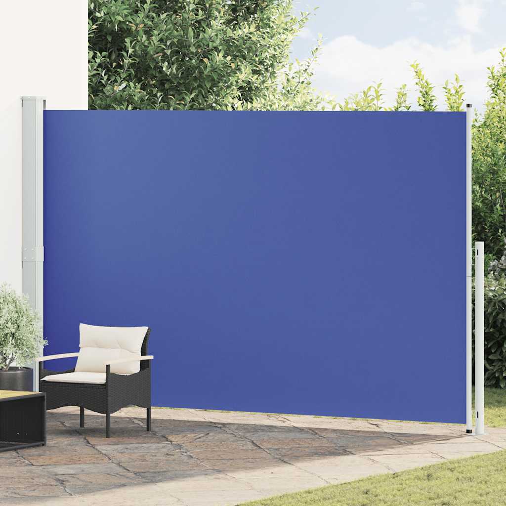 Tenda Laterale Retrattile per Patio 220x500 cm Blu