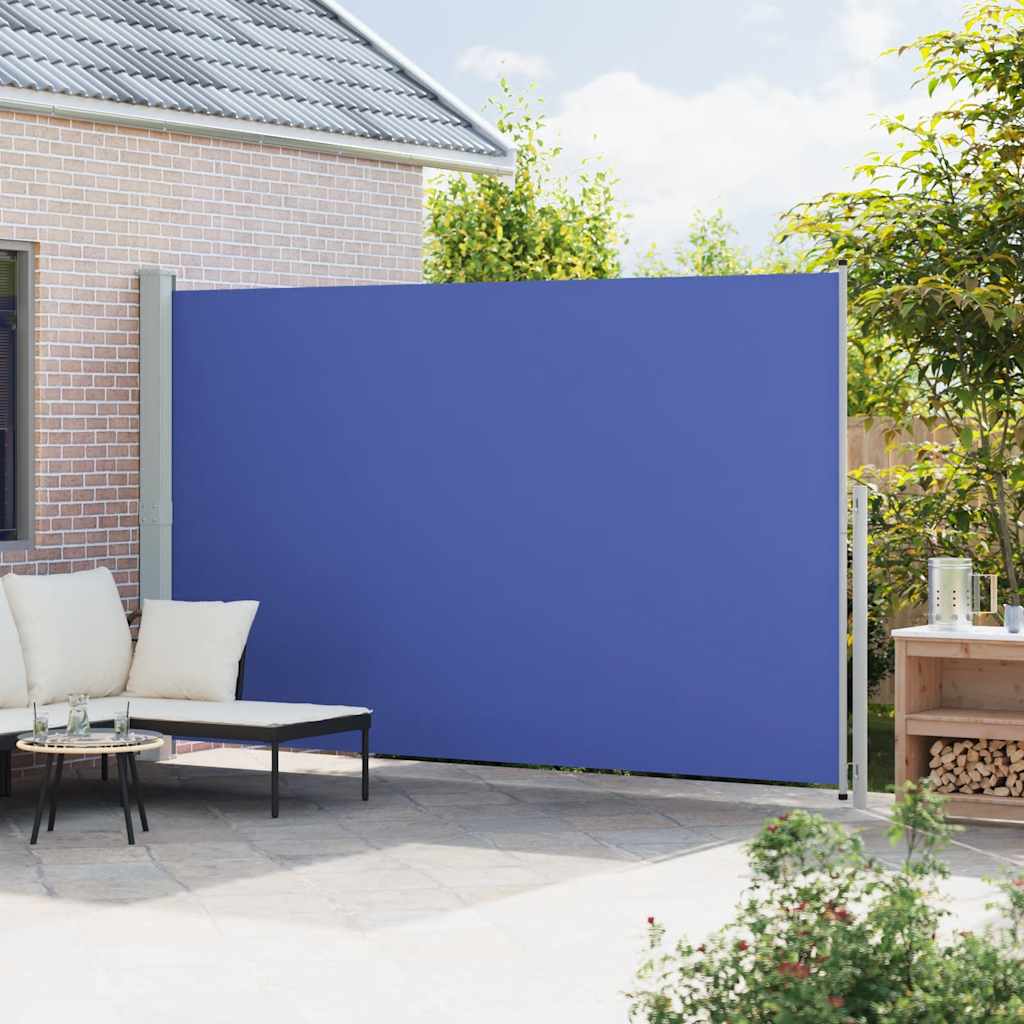 Tenda Laterale Retrattile per Patio 220x500 cm Blu
