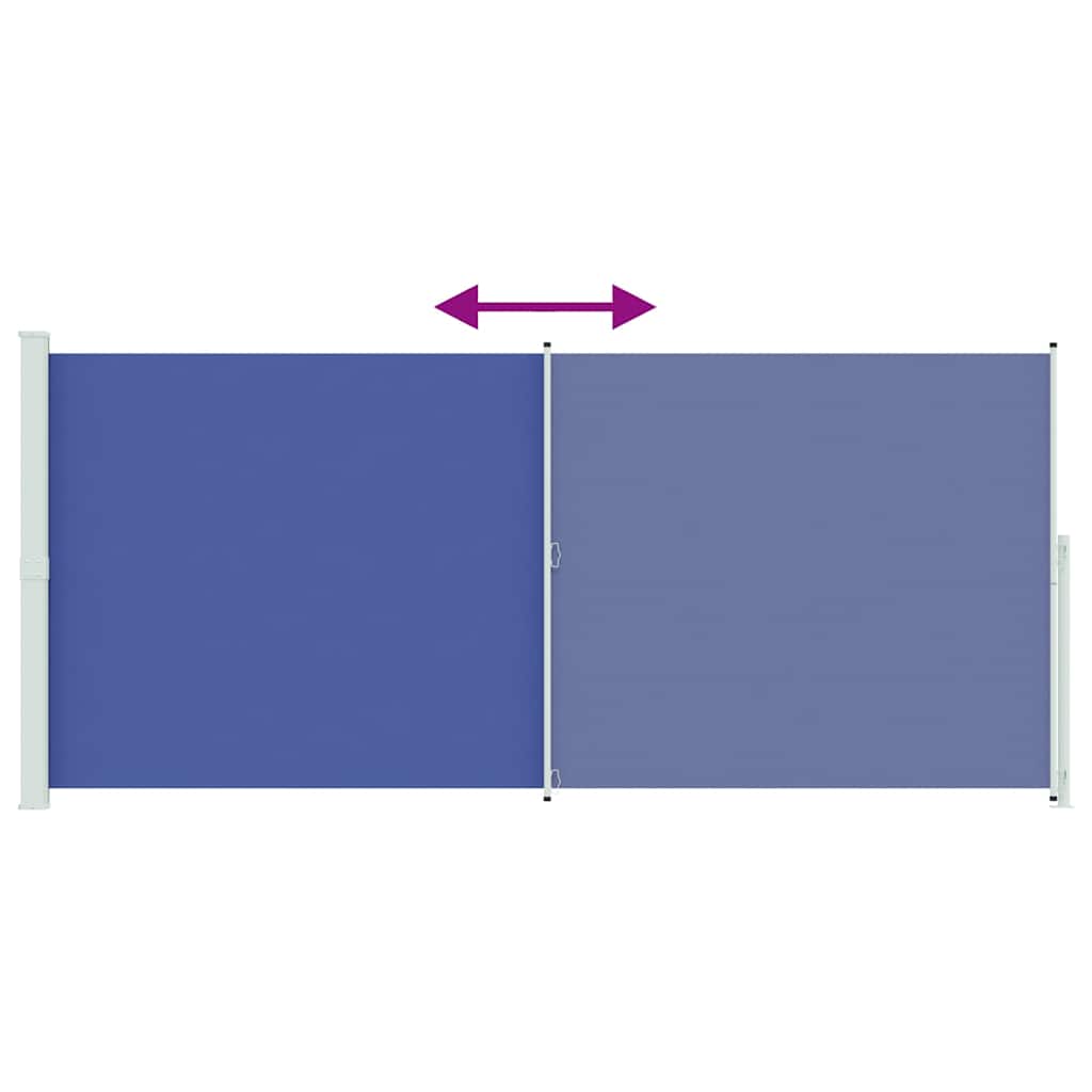 Tenda Laterale Retrattile per Patio 220x500 cm Blu