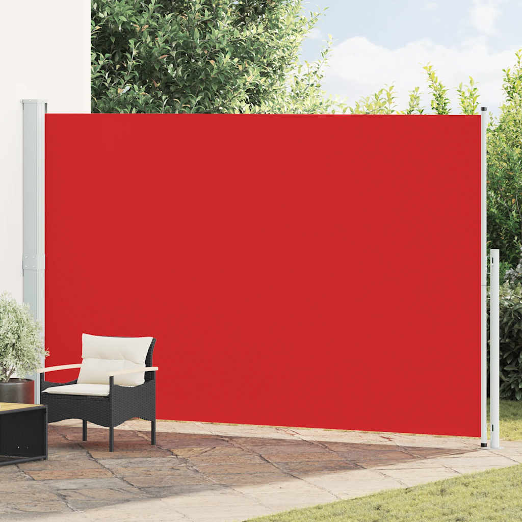 Tenda Laterale Retrattile per Patio 220x500 cm Rossa