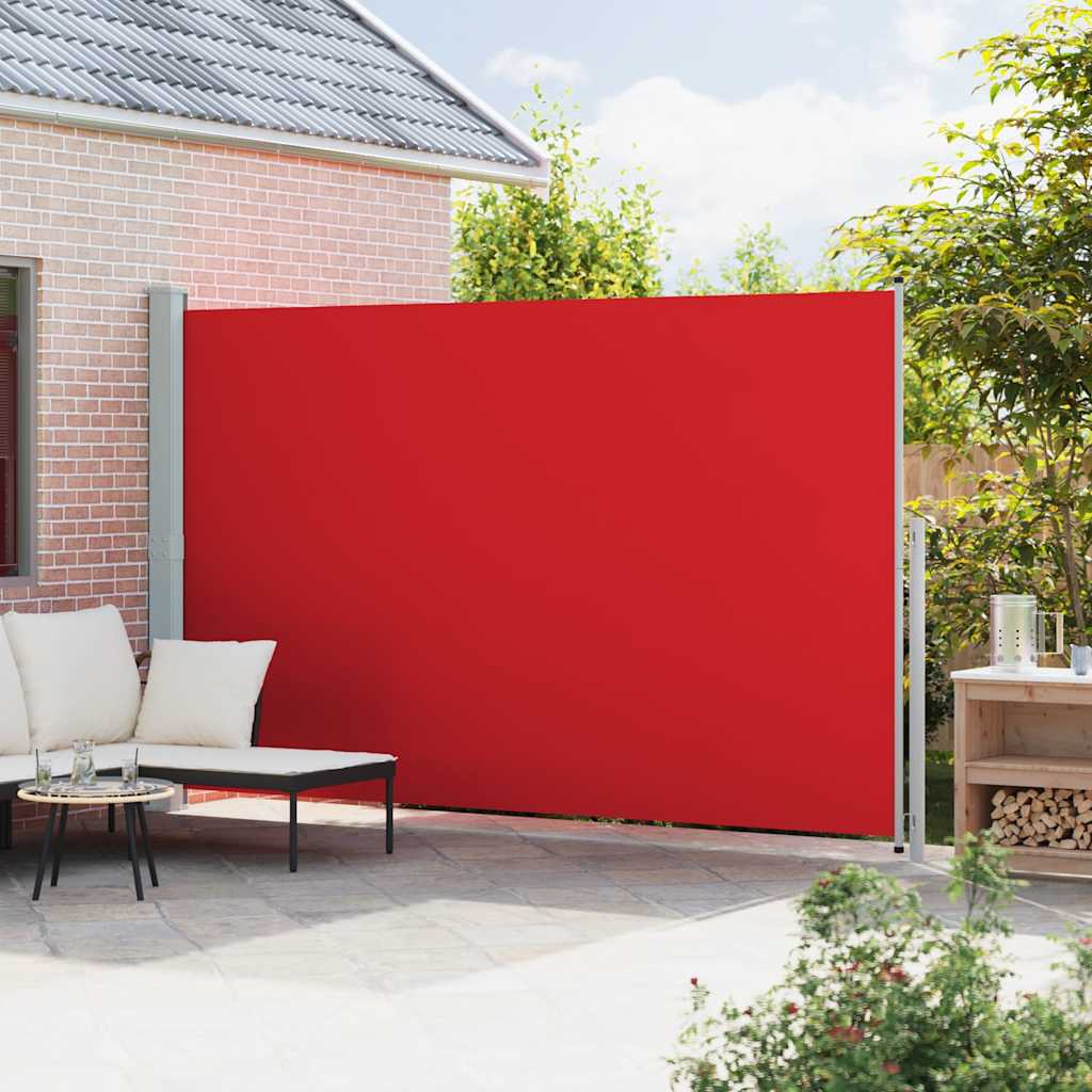 Tenda Laterale Retrattile per Patio 220x500 cm Rossa