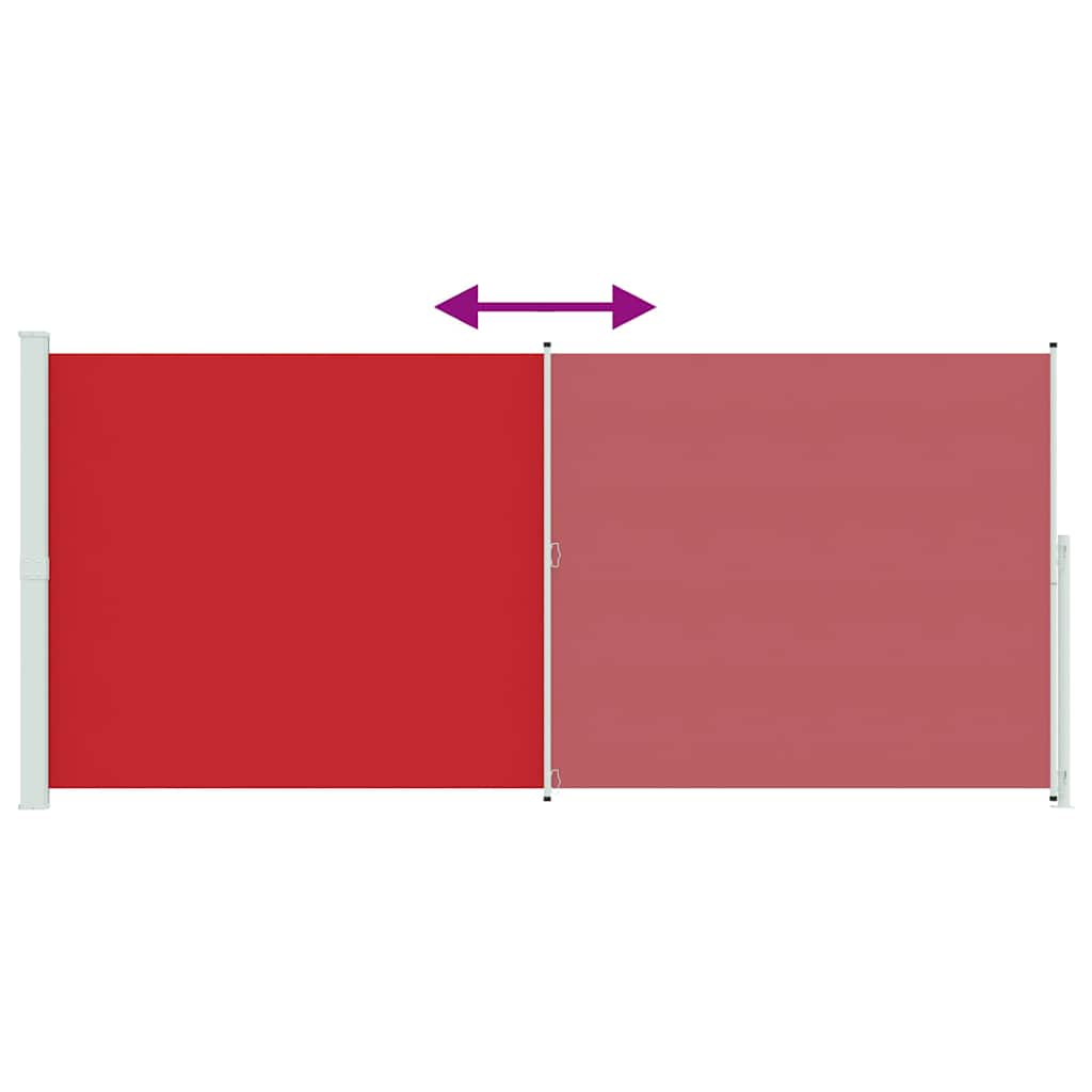Tenda Laterale Retrattile per Patio 220x500 cm Rossa