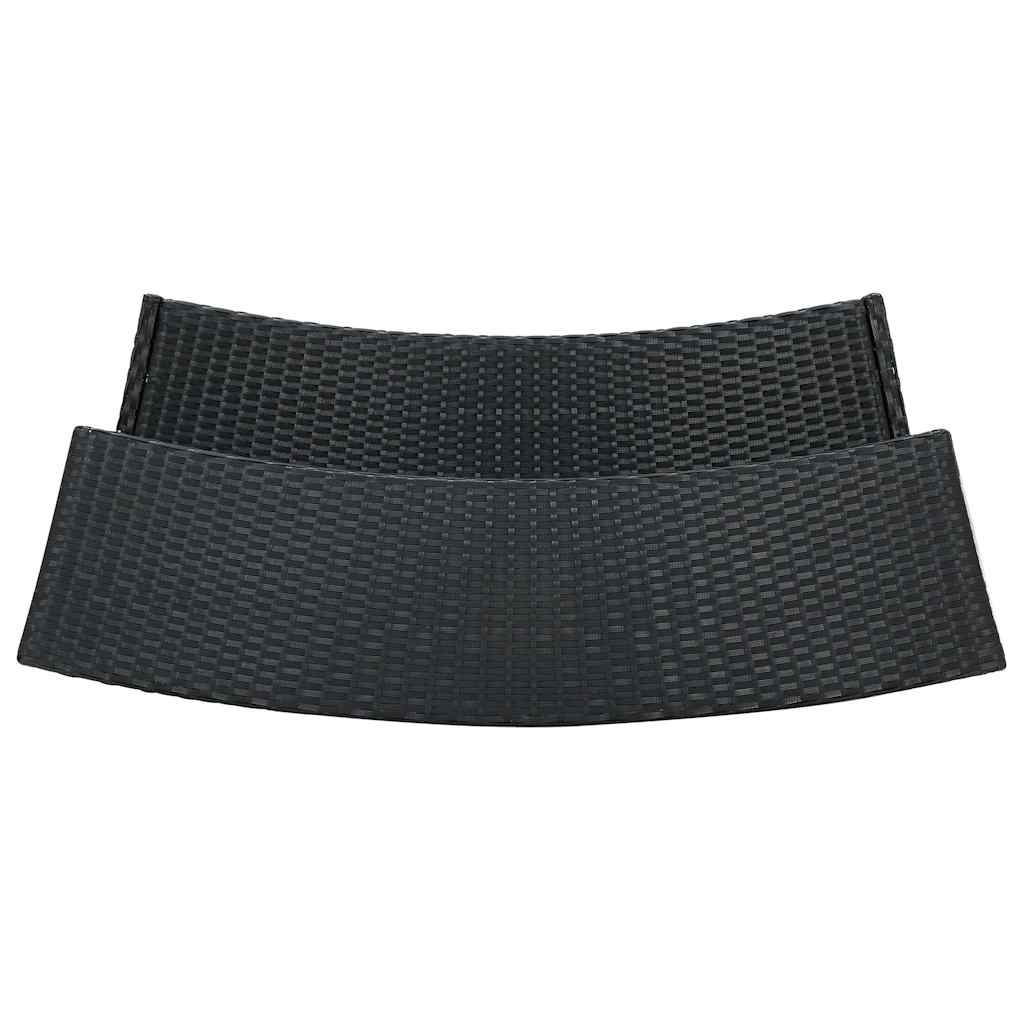Tavolo da Bar per Esterni Nero 120x55x110 cm in Polyrattan