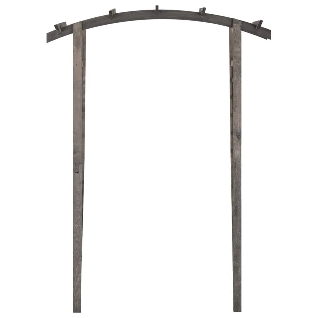 Arco a Traliccio 150x50x210 cm Legno di Pino Impregnato Grigio