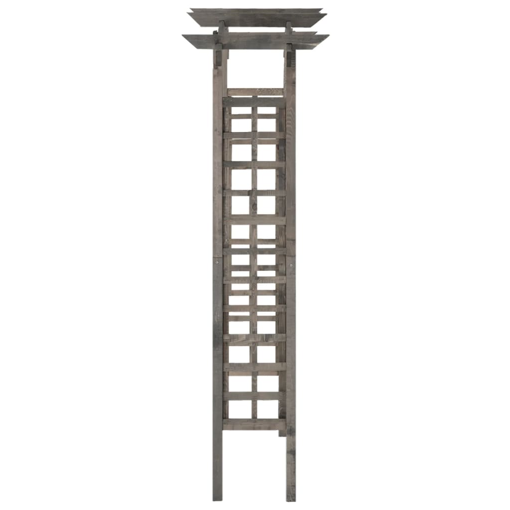 Arco a Traliccio 150x50x210 cm Legno di Pino Impregnato Grigio