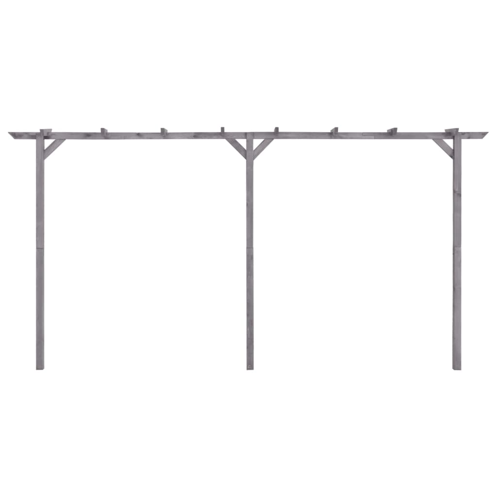Pergolato da Giardino Grigio 400x40x205 cm in Pino Impregnato