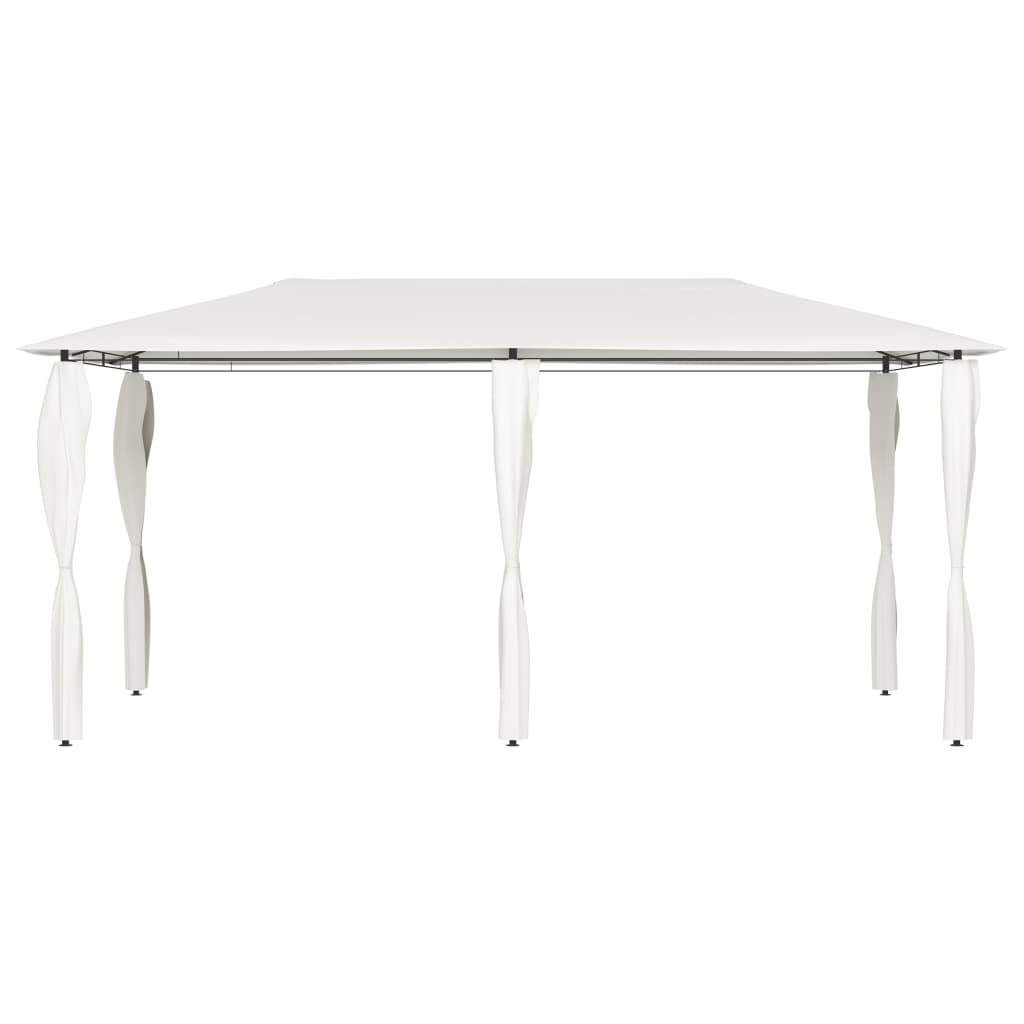 Gazebo con Montanti Rivestiti 2,98x5,3x2,59 m Crema 160 g/m²