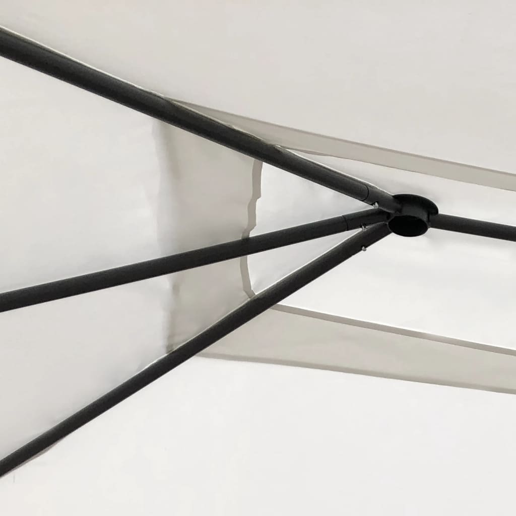 Gazebo con Montanti Rivestiti 2,98x5,3x2,59 m Crema 160 g/m²