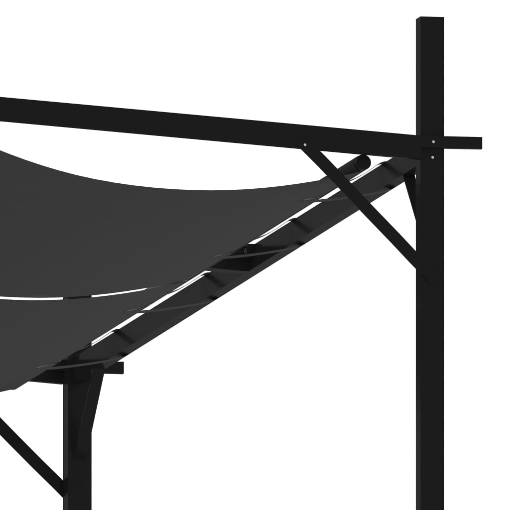 Gazebo con Tetto Retrattile 300x300x233 cm Antracite