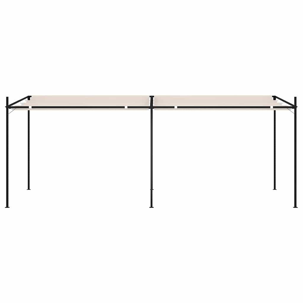 Gazebo con Tetto Retrattile 600x300x233 cm Crema
