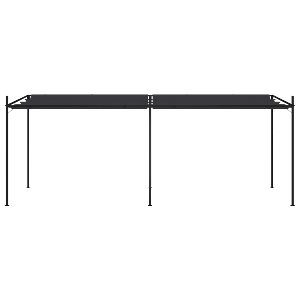 Gazebo con Tetto Retrattile 600x300x233 cm Antracite