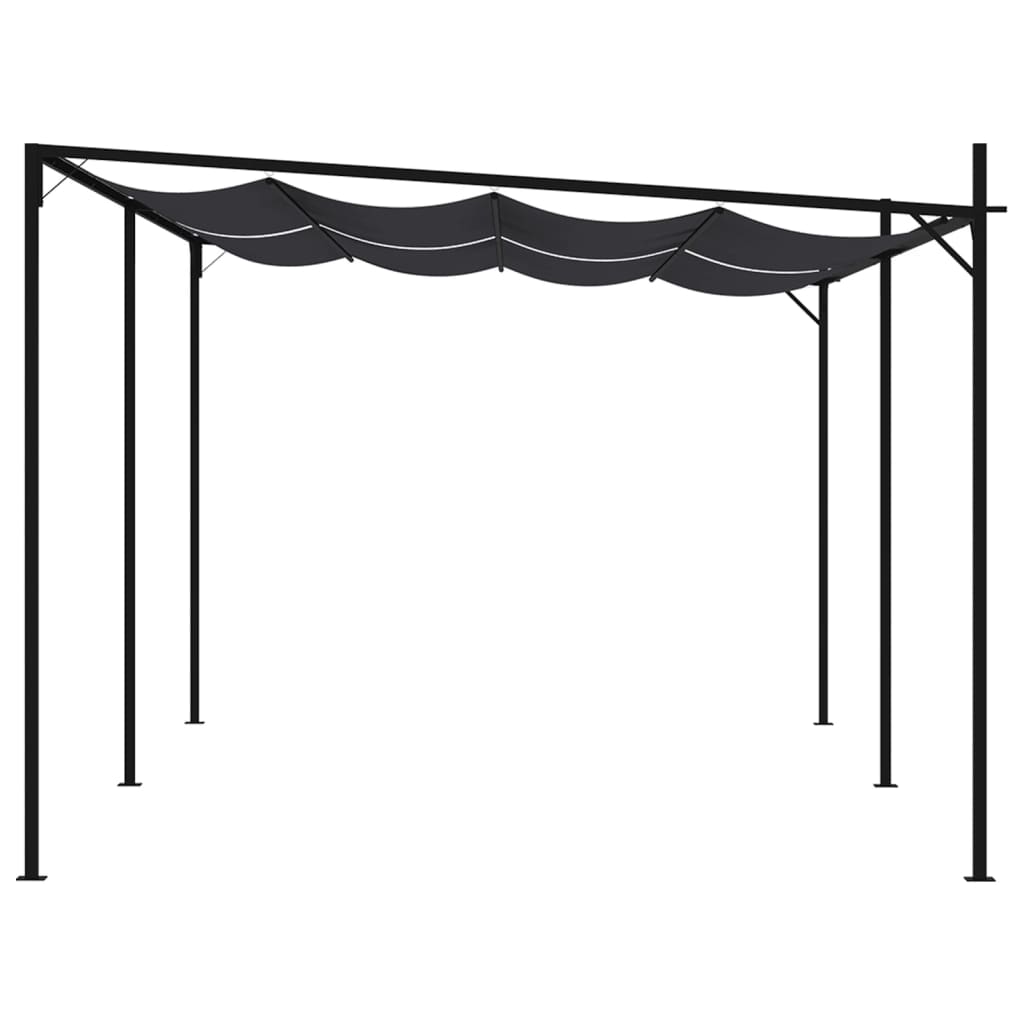 Gazebo con Tetto Retrattile 600x300x233 cm Antracite