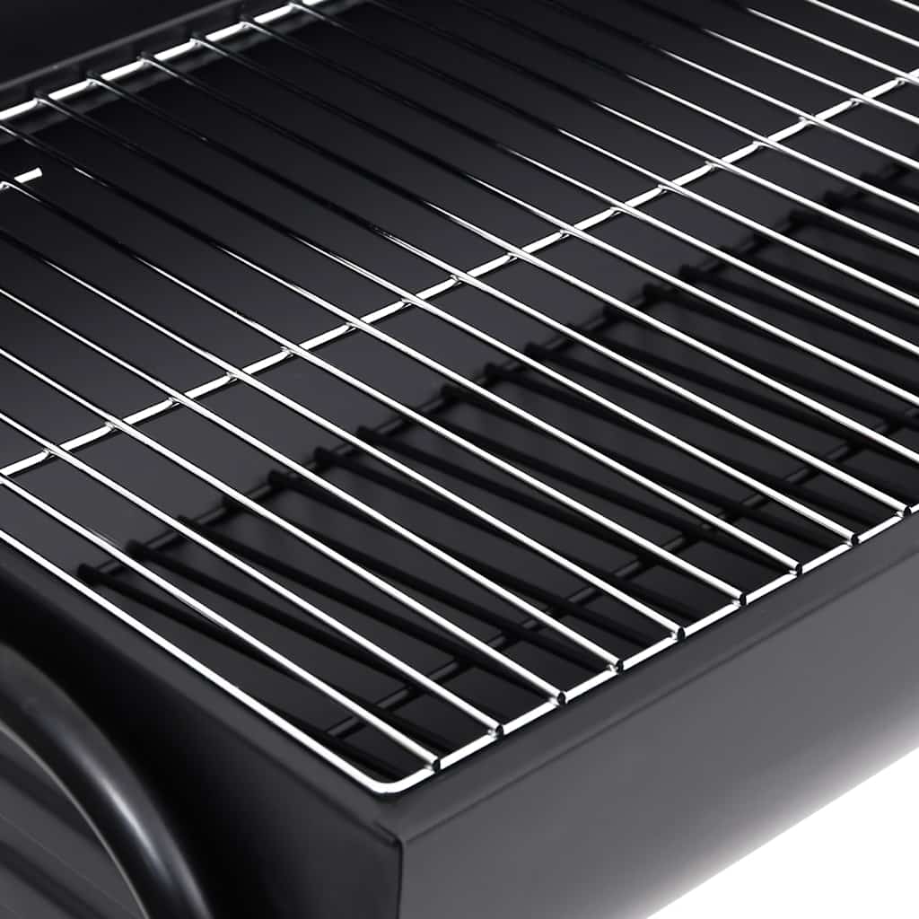 Barbecue a Barile 2 Griglie di Cottura Nero 80x95x90 cm Acciaio