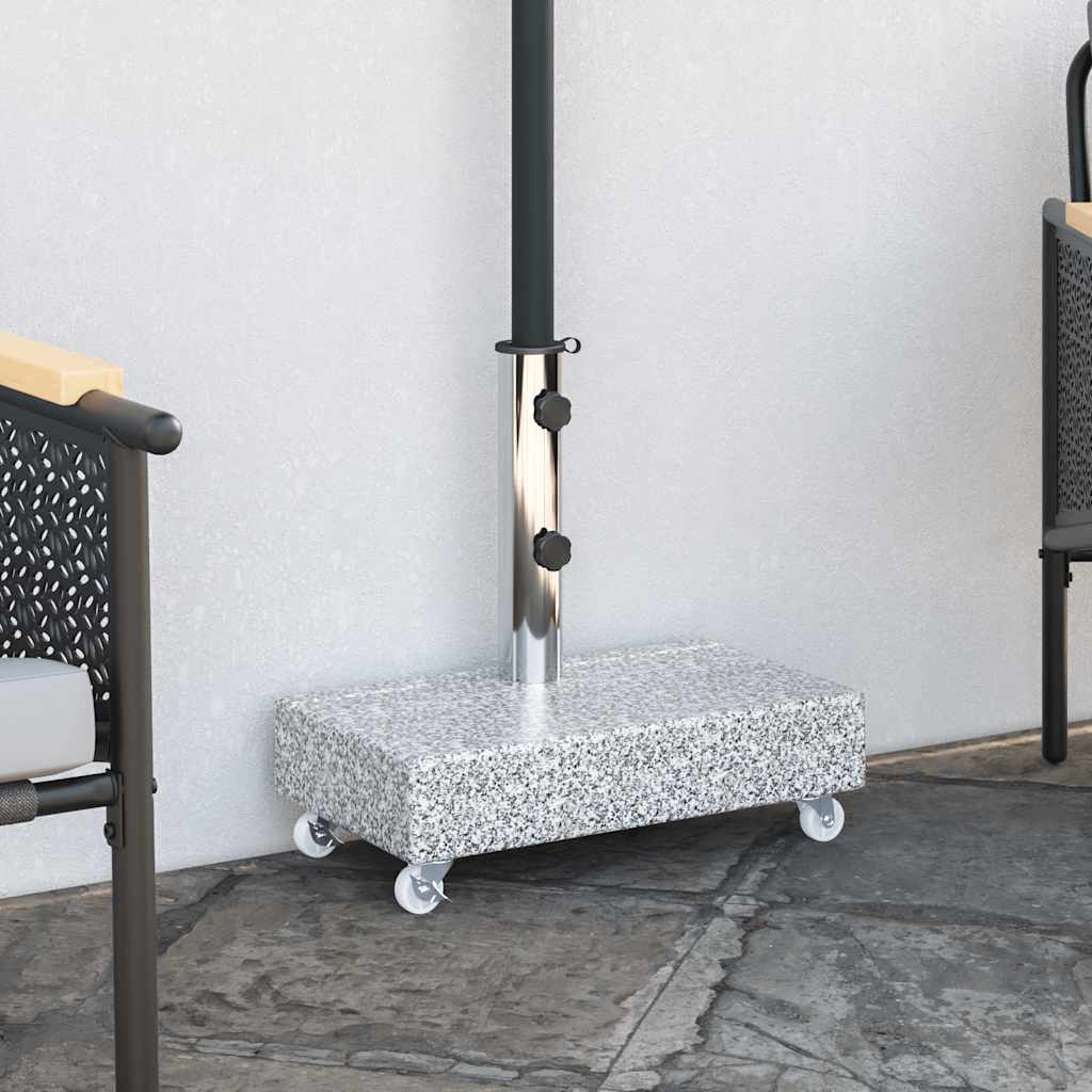 Base per Ombrellone Grigio Chiaro 45x25x8,3 cm in Granito
